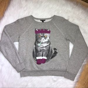 Topshop cat Christmas sweater